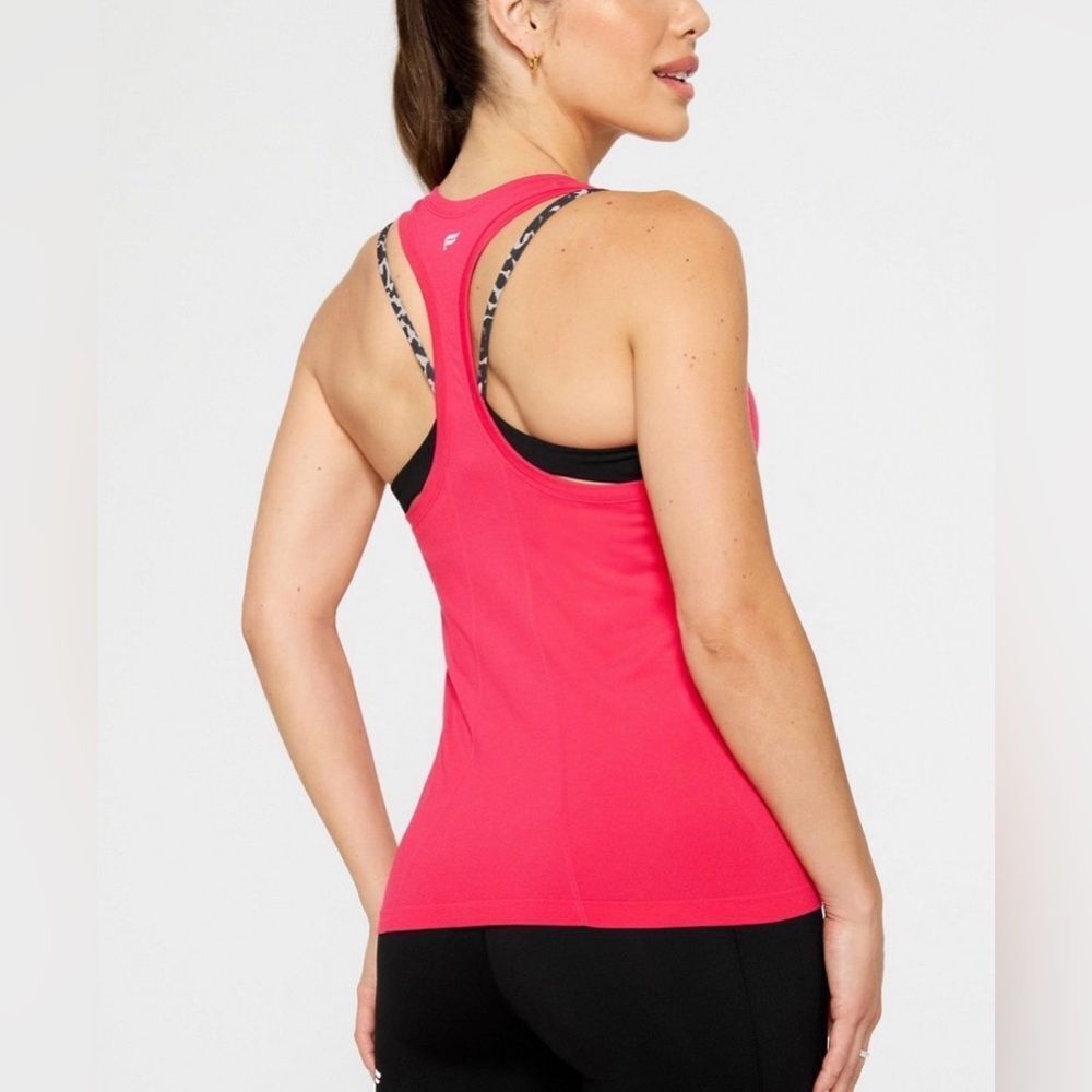 Fabletics Feather Tech+ Racerback Tan Pink Medium NWT